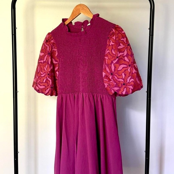 Dresses & Skirts - Entro Women's Pink and Burgundy Fall Dress Size Large